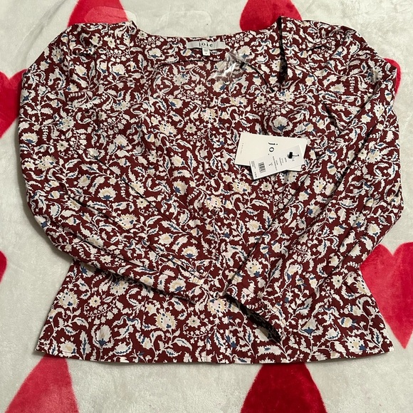 NWT Joie Women's Antin Floral Print Button Front Blouse Size Small Cotton - Picture 6 of 13